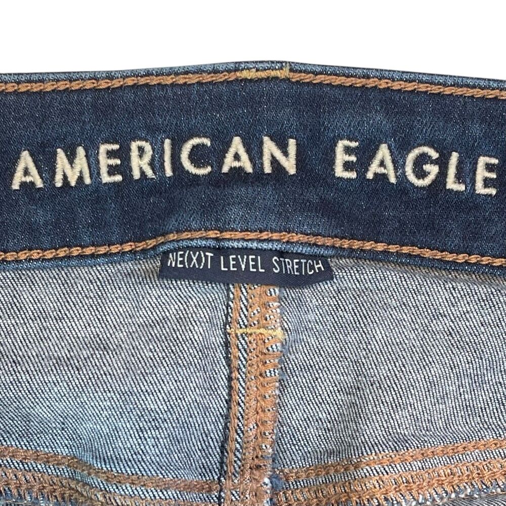 American Eagle Distressed Jegging Jeans Size 12 Long Next Level Stretch 12L - Picture 7 of 9